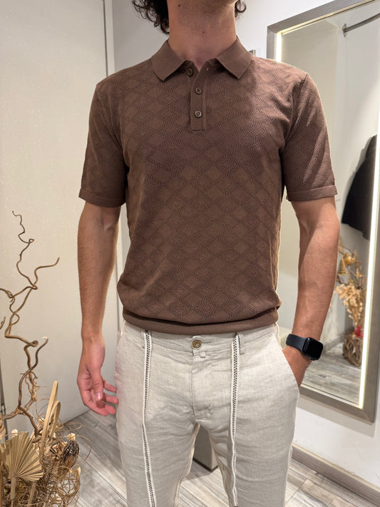 POLO IN MAGLIA TRAFORATA