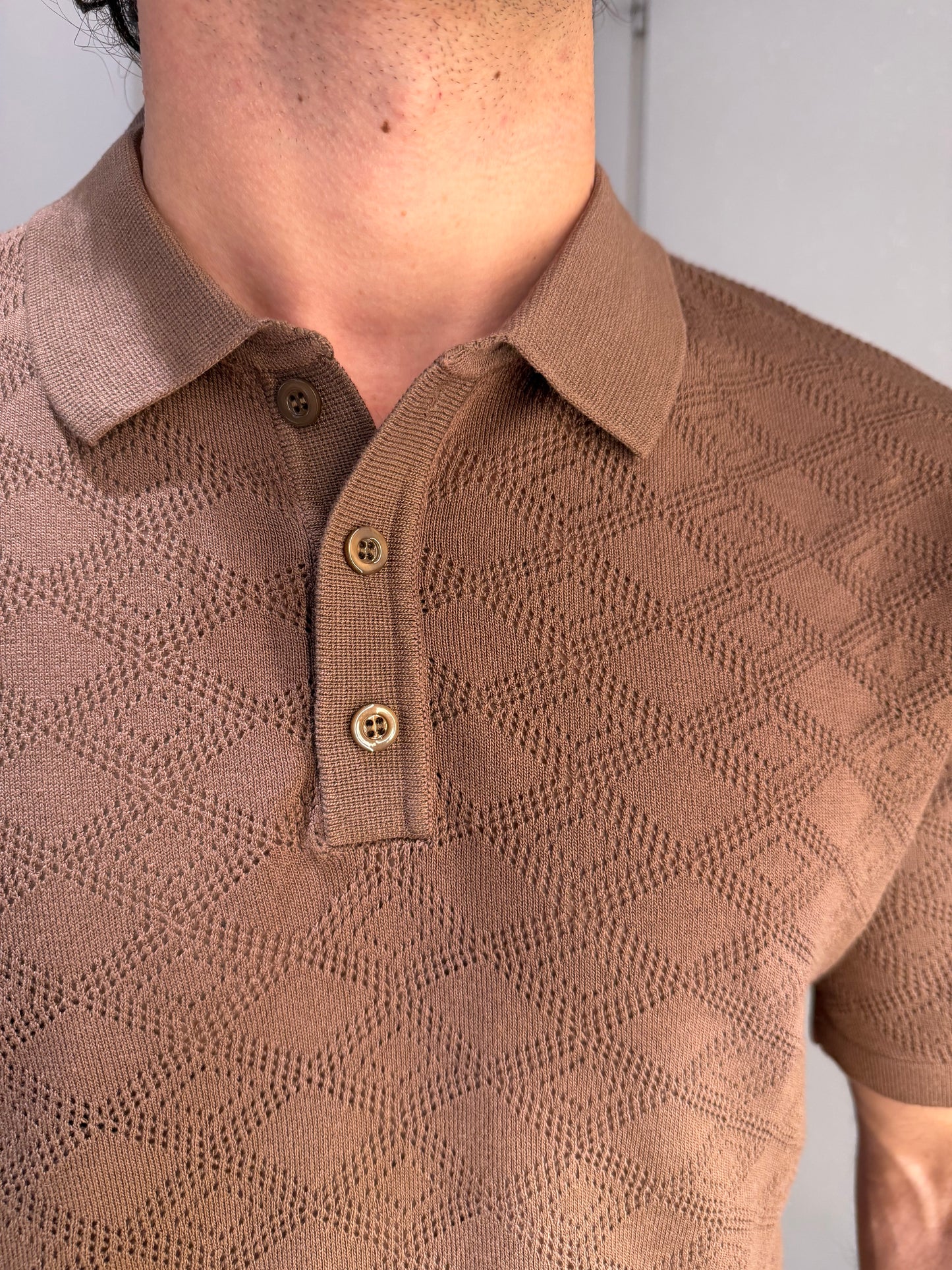 POLO IN MAGLIA TRAFORATA