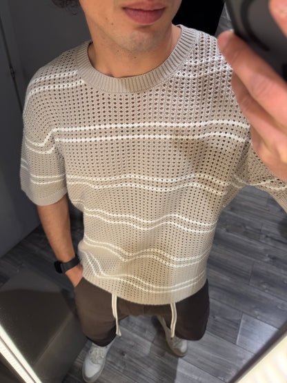 MAGLIA GIROCOLLO TRAFORATA OVERSIZE