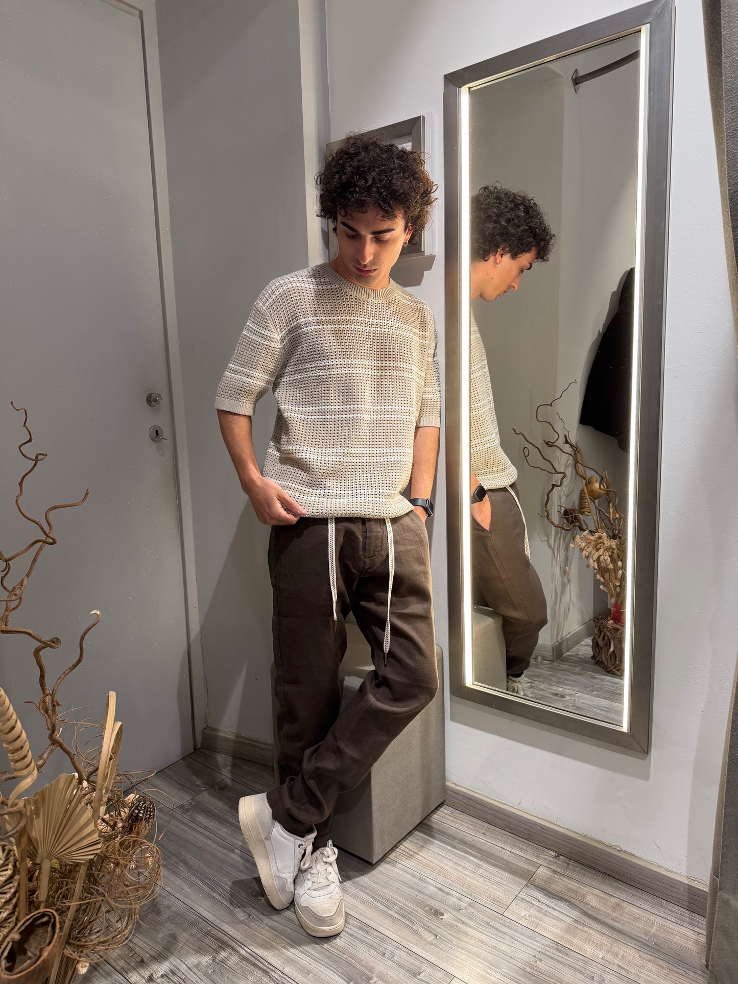 MAGLIA GIROCOLLO TRAFORATA OVERSIZE