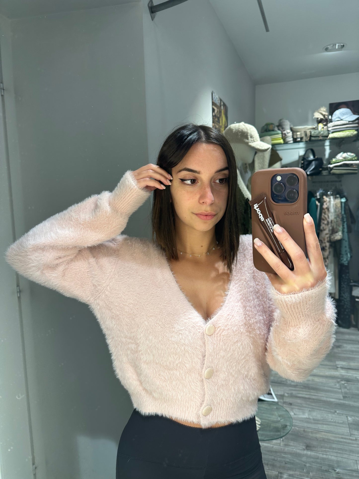 CARDIGAN PELOSINO ROSA