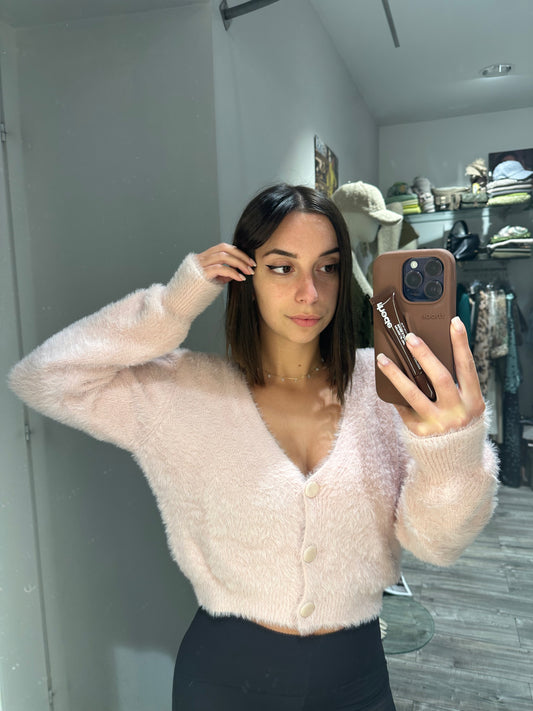 CARDIGAN PELOSINO ROSA
