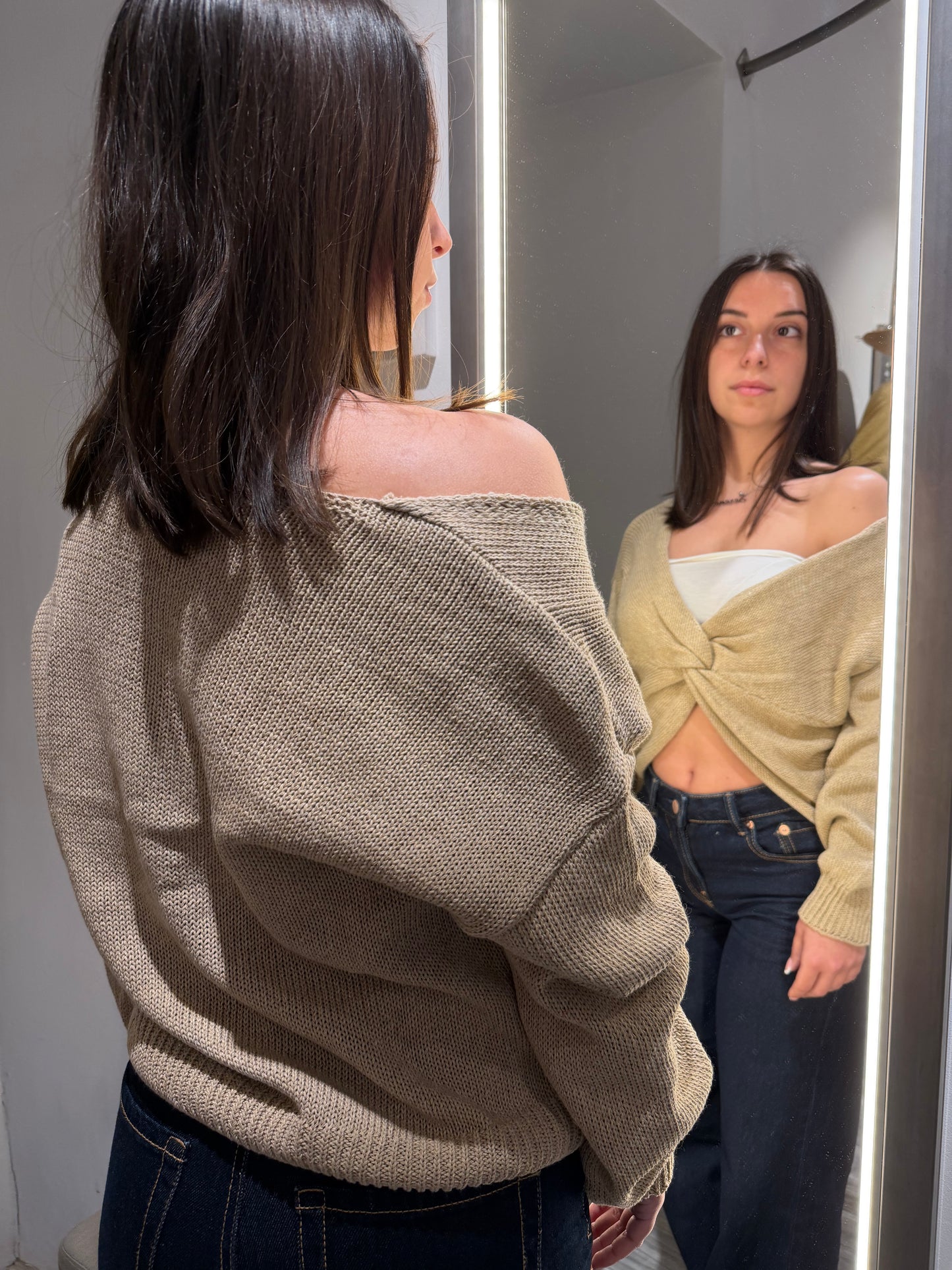 CARDIGAN PLEASE INTRECCIATO MANICHE LUNGHE CORDA