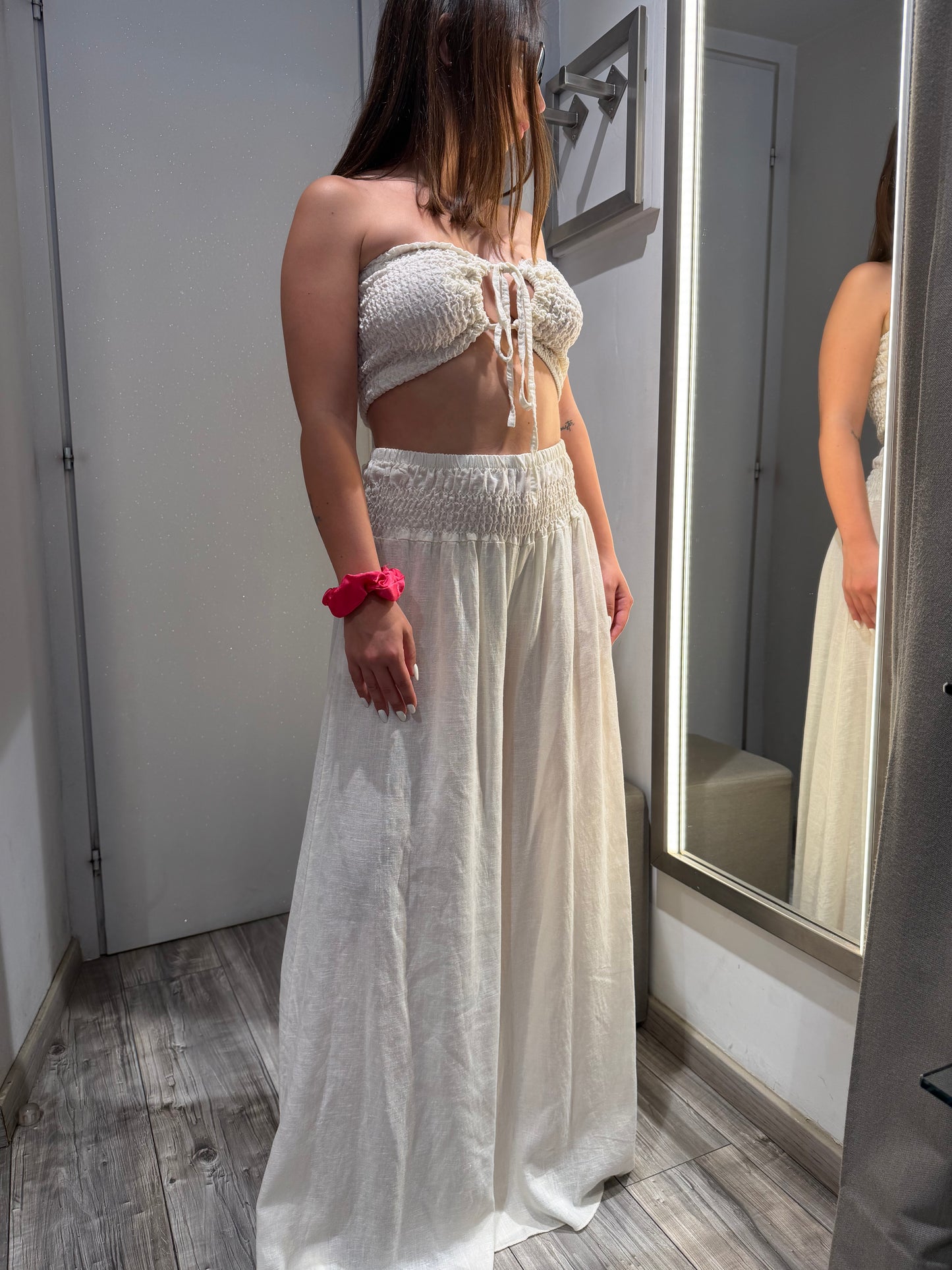 COORDINATO CAPRI MISTO LINO PANNA