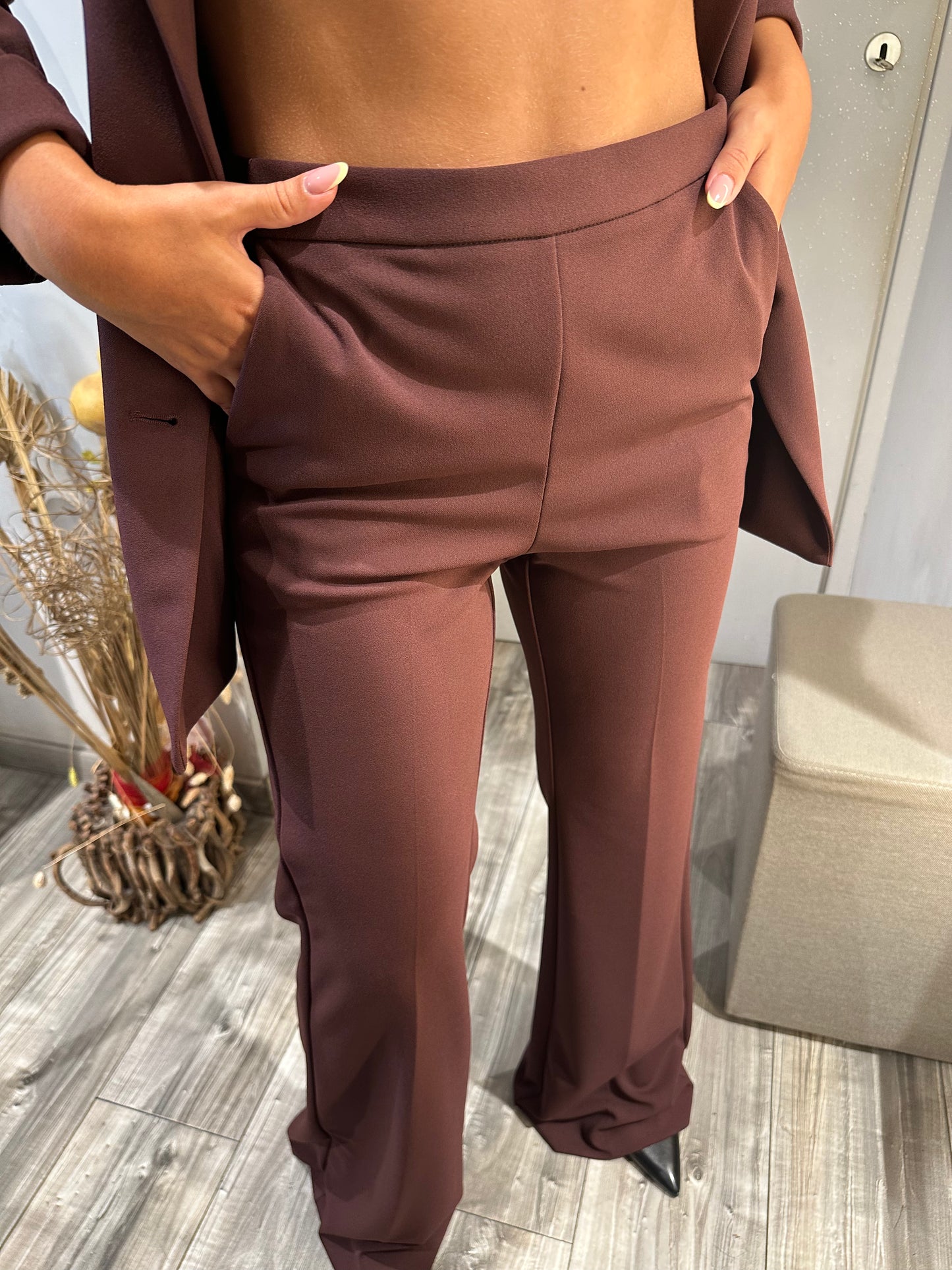 TAILLEUR DOPPIOPETTO RASO PRUGNA