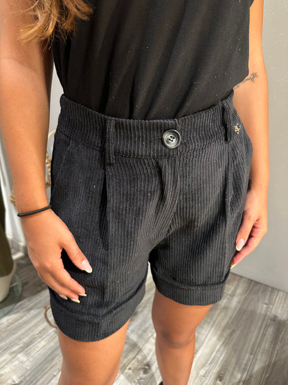 SHORT VELLUTO NERO