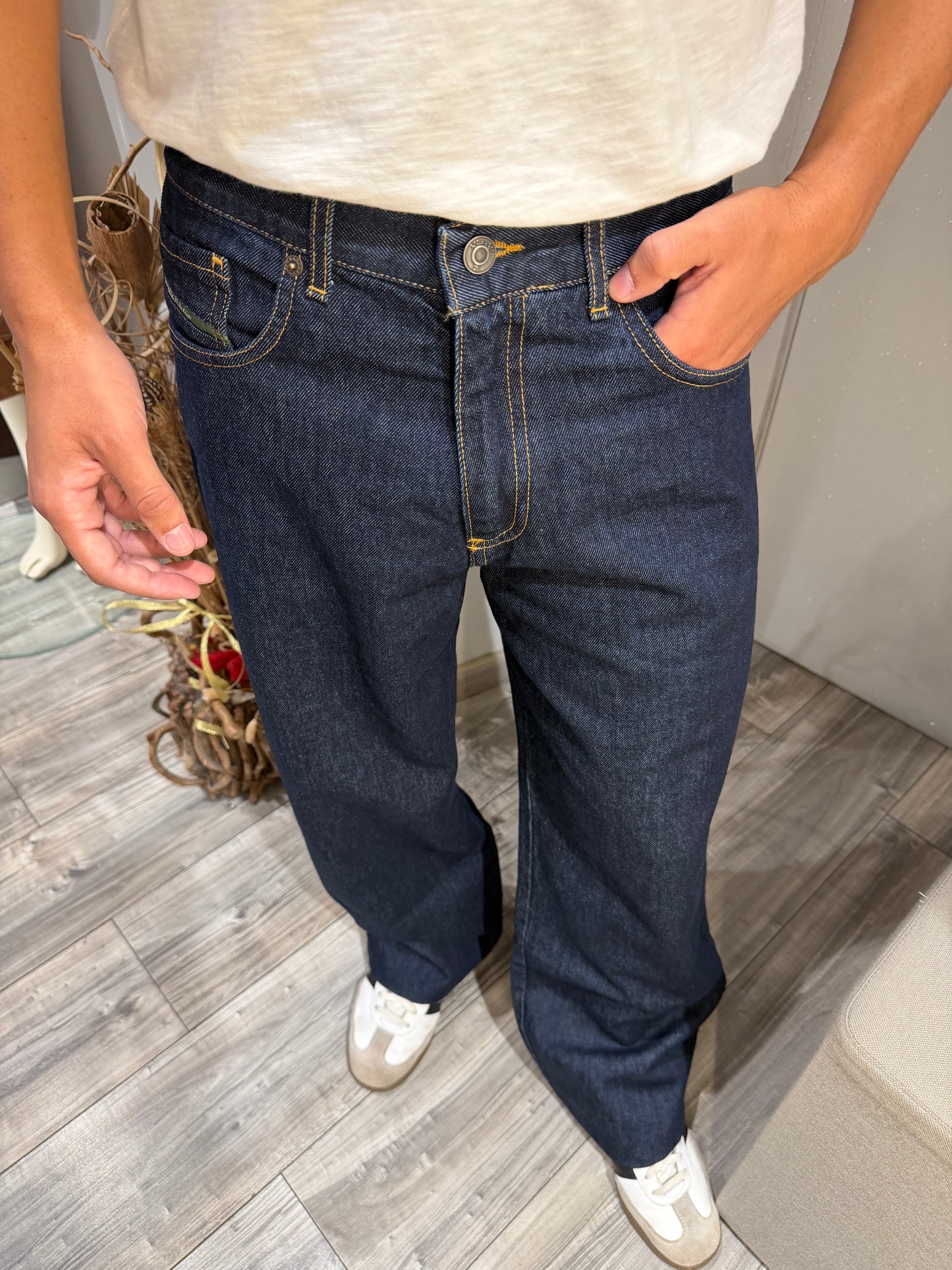 JEANS BAGGY-FIT RAW DENIM