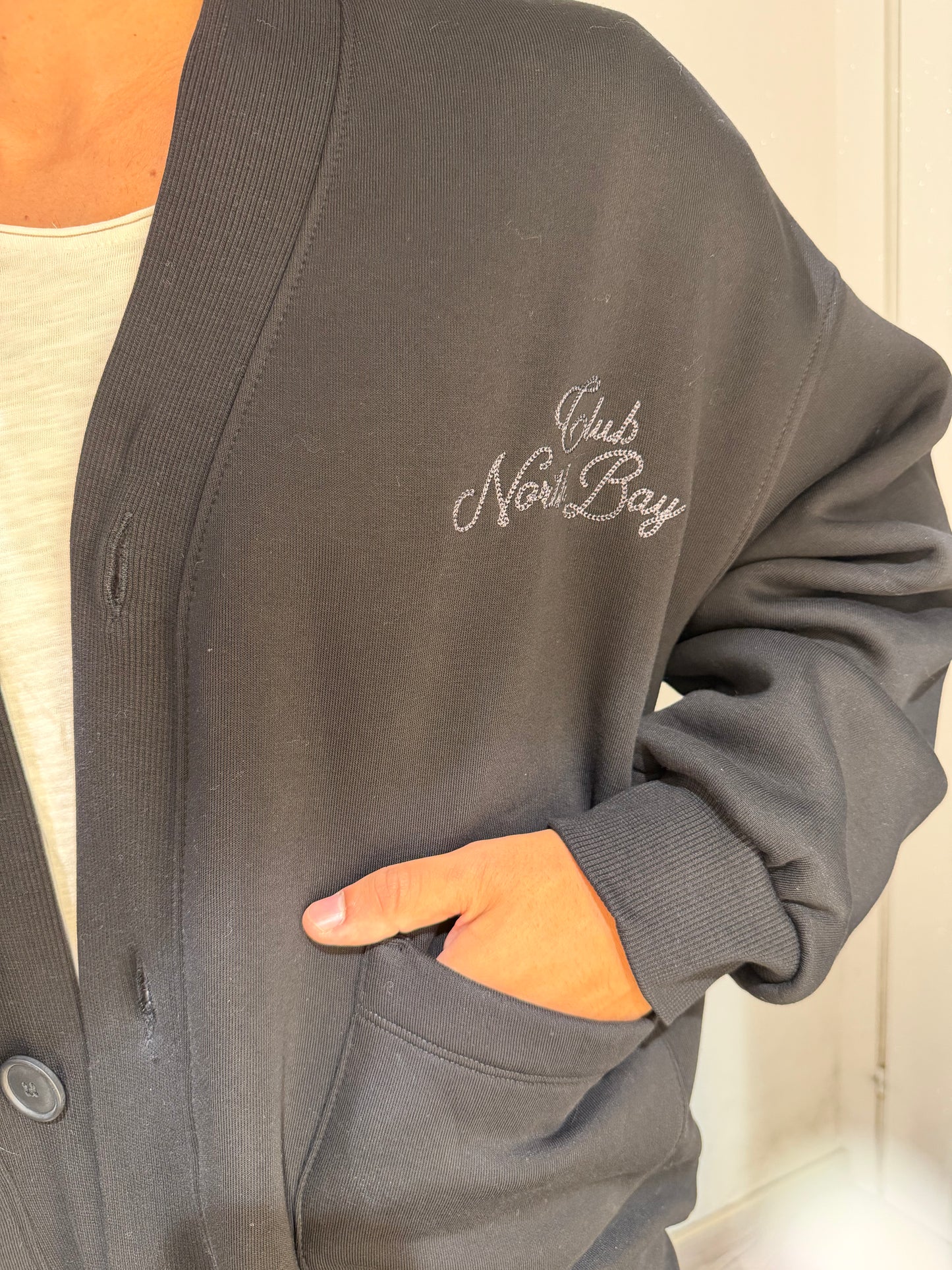 CARDIGAN CROP FELPATO IMPERIAL