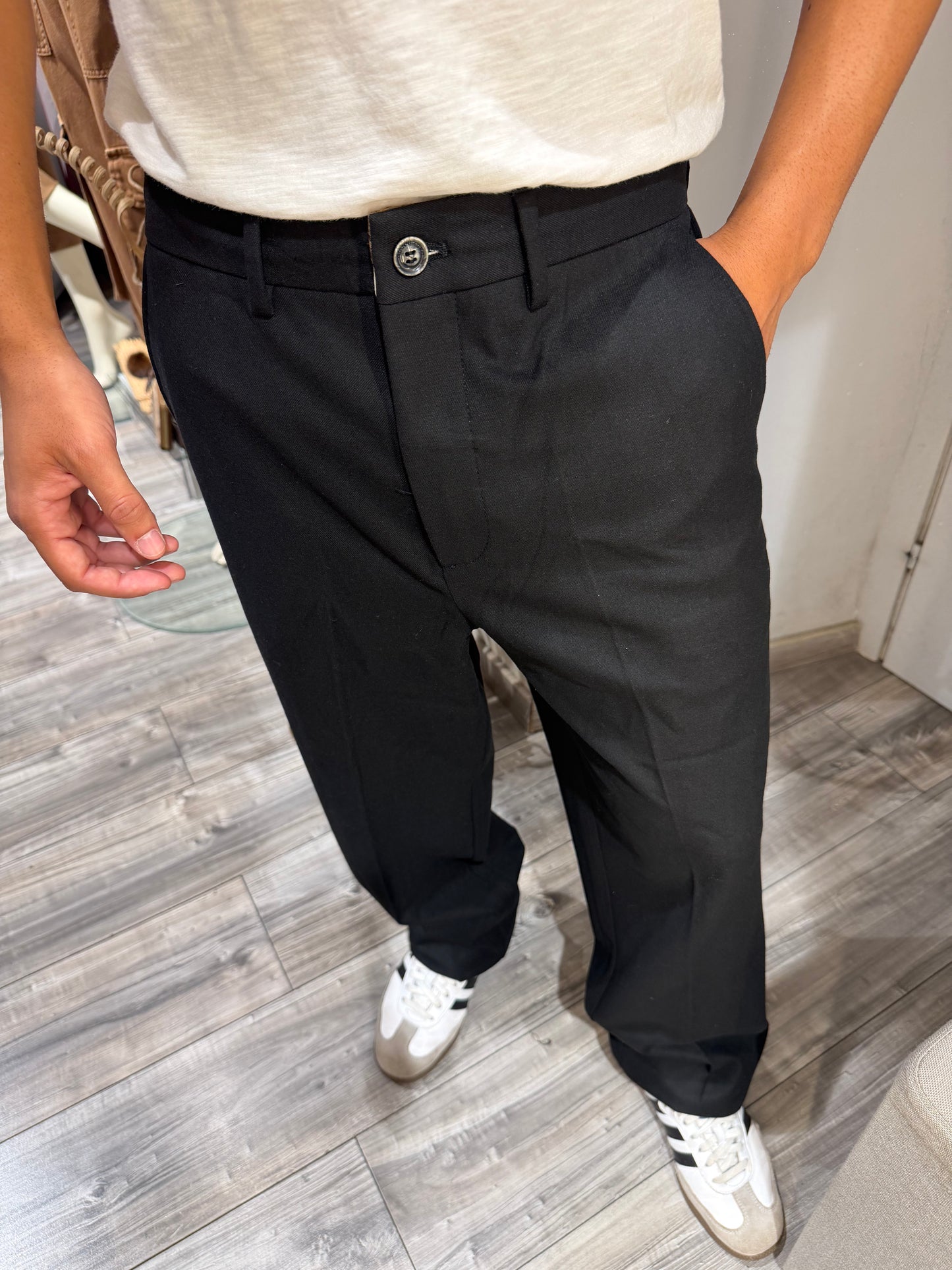 PANTA PALAZZO GIANNI LUPO NERO 5163