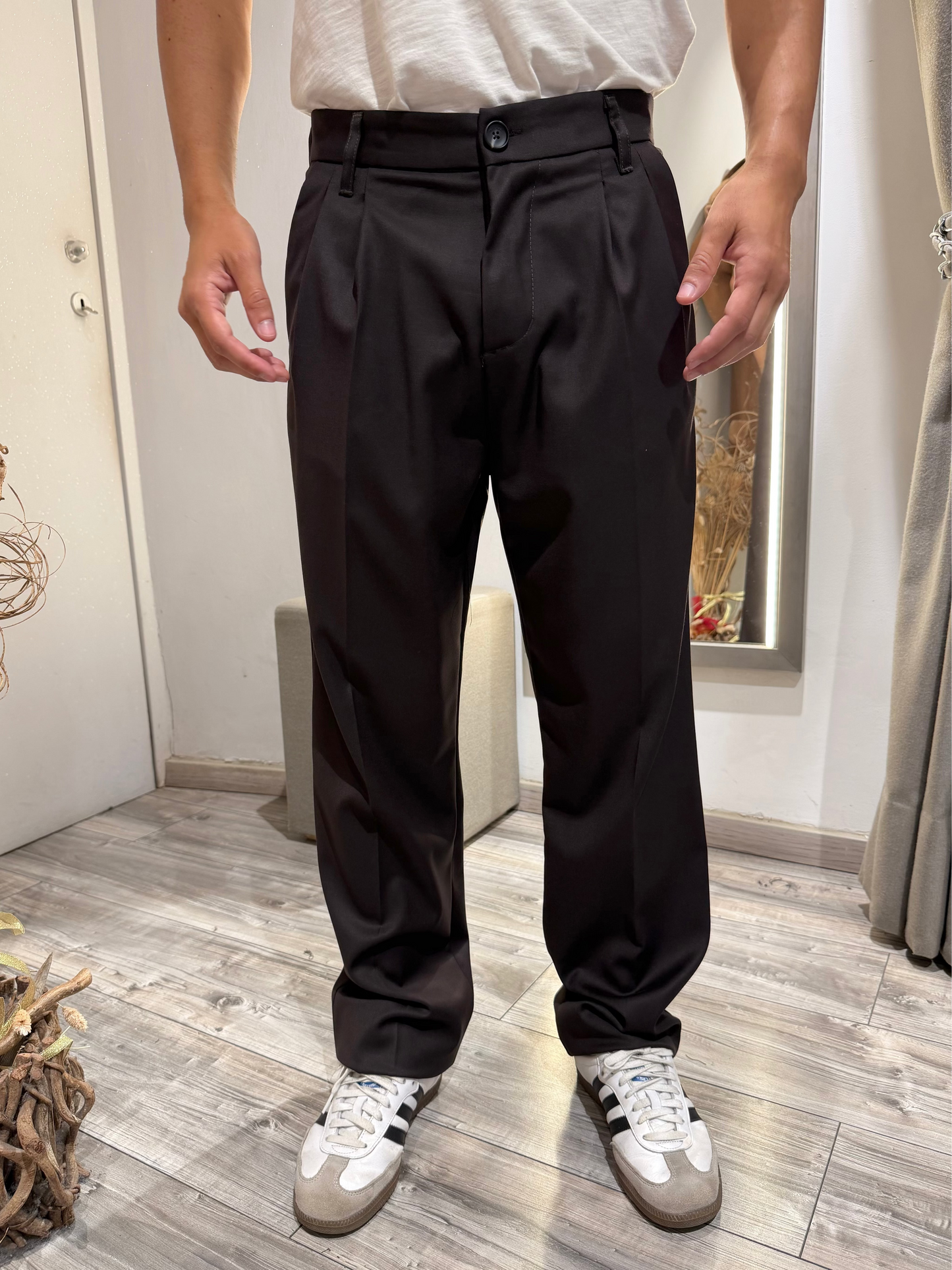 PANTALONE IMPERIAL REGULAR-FIT CON PINCES MORO PD3M