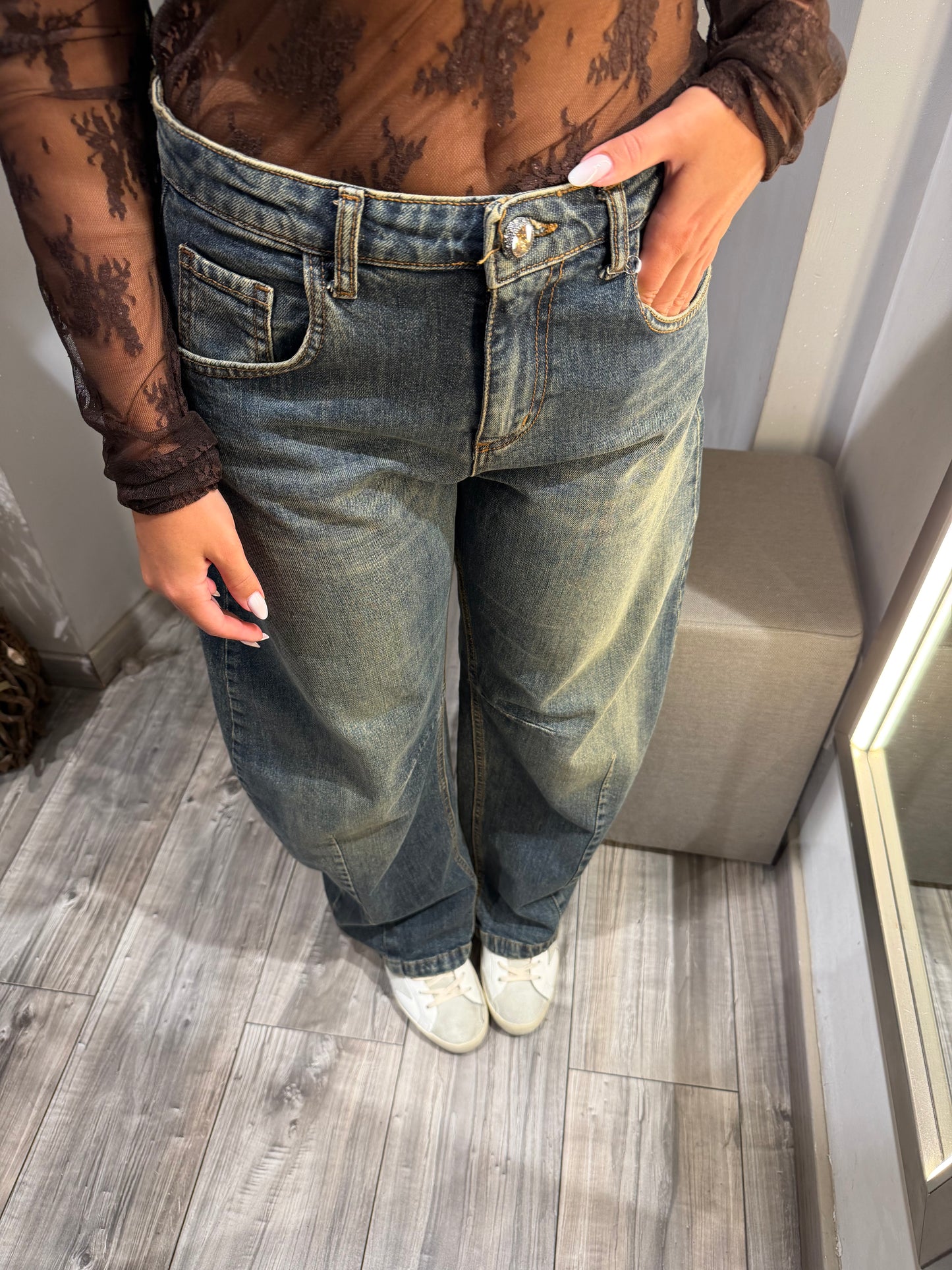 JEANS ECO BALOON FIT LAVAGGIO THE