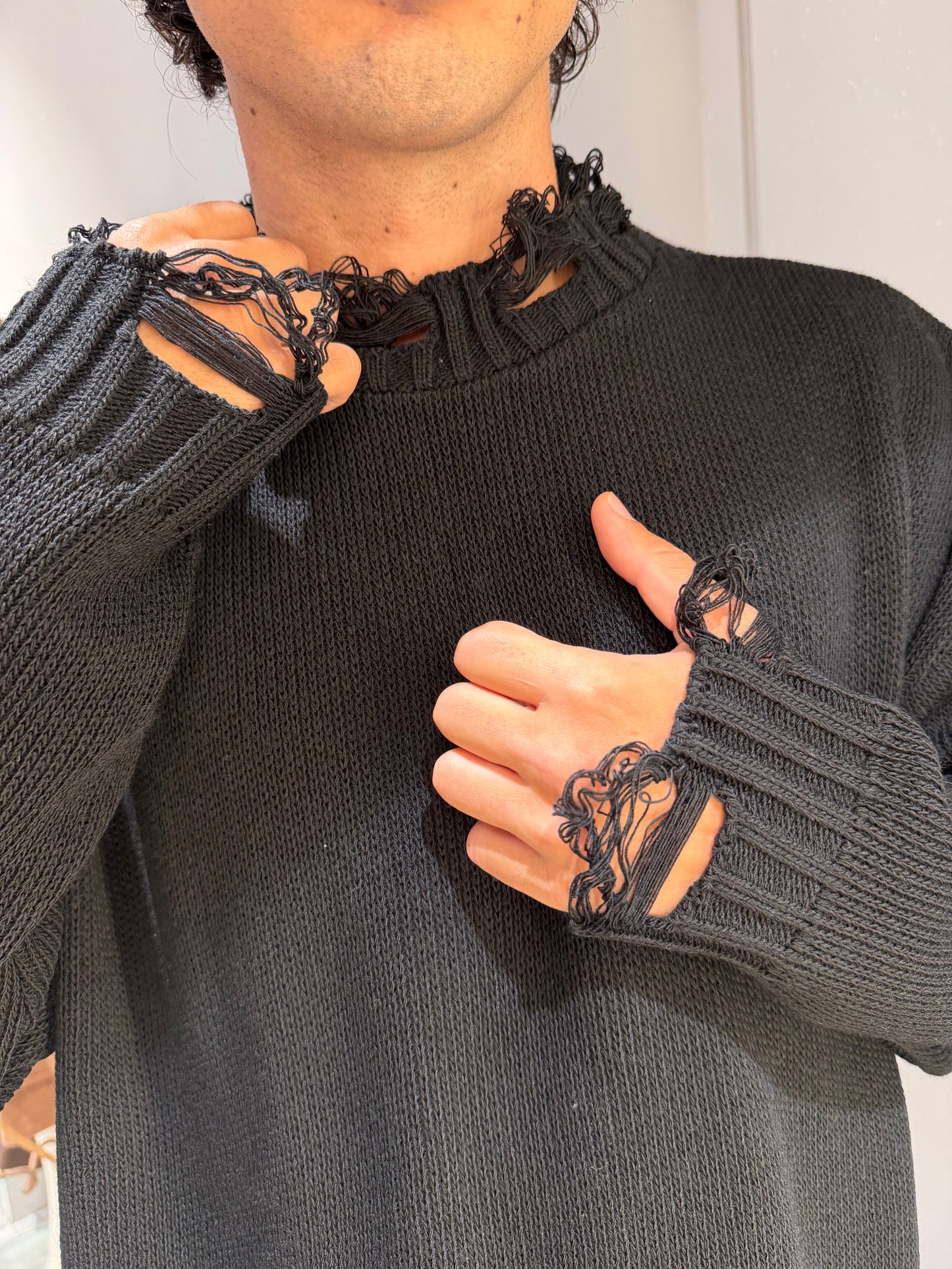 MAGLIONE IMPERIAL STRAPPI NERO