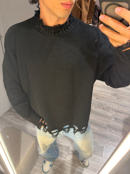 MAGLIONE IMPERIAL STRAPPI NERO