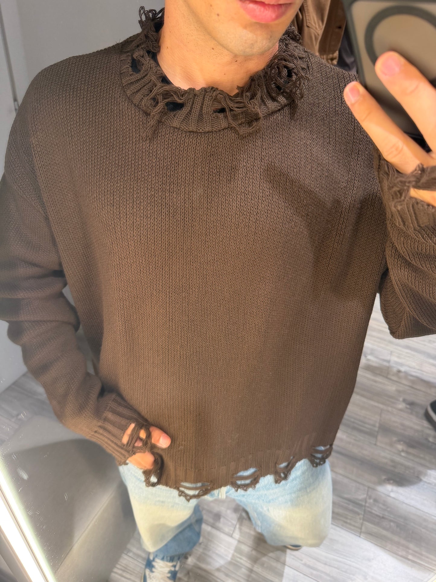 MAGLIONE IMPERIAL STRAPPI MORO