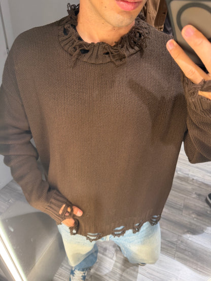 MAGLIONE IMPERIAL STRAPPI MORO