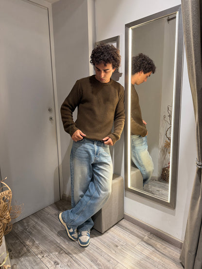MAGLIONE IMPERIAL GIROCOLLO MAGLIA LARGA MORO