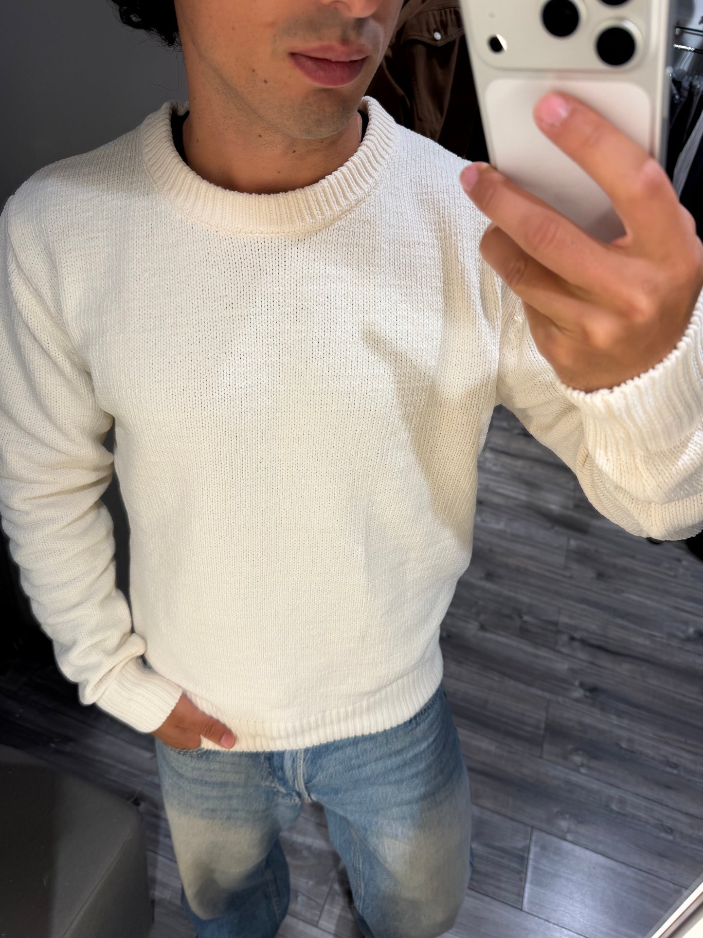 MAGLIONE GIANNI LUPO CINIGLIA BIANCO 535