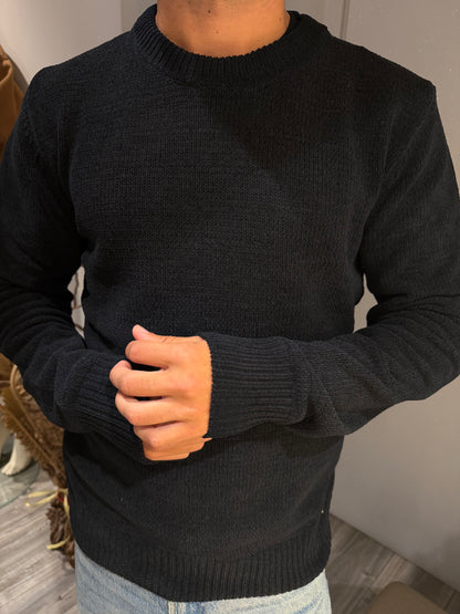 MAGLIONE GIANNI LUPO CINIGLIA NERO 535