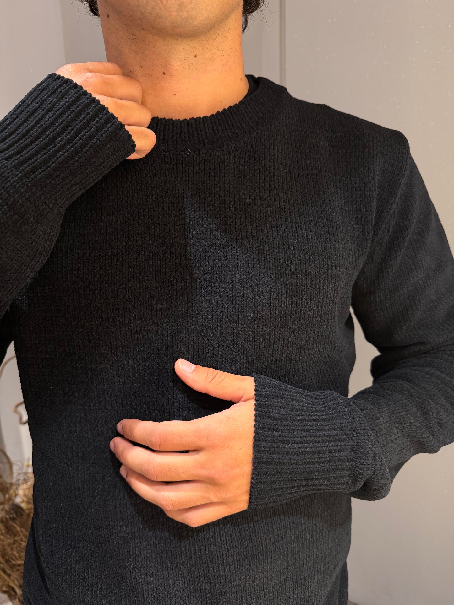 MAGLIONE GIANNI LUPO CINIGLIA NERO 535