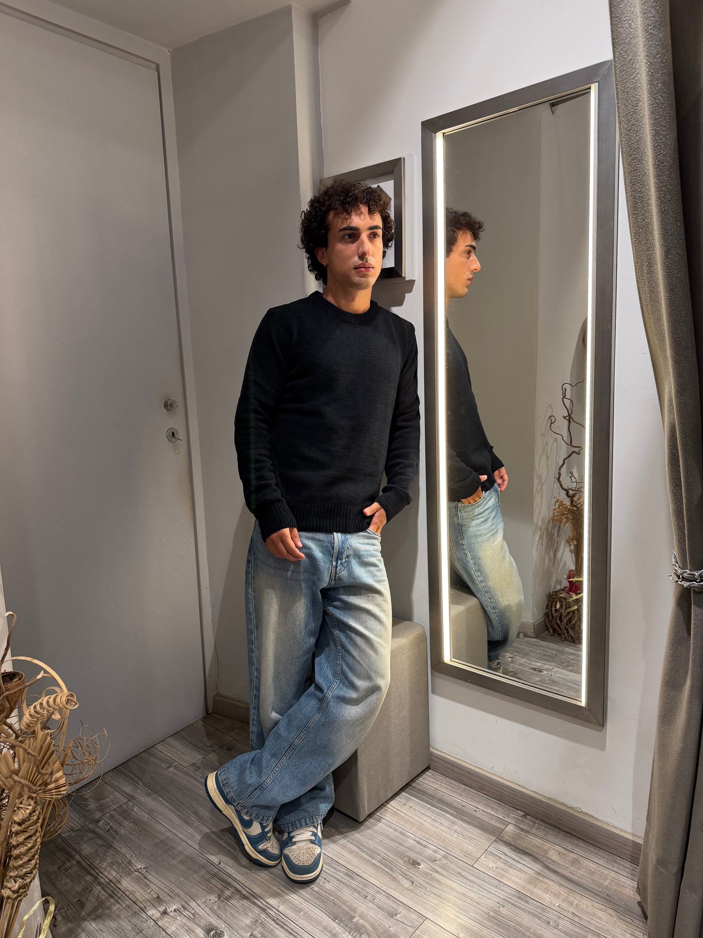MAGLIONE GIANNI LUPO CINIGLIA NERO 535
