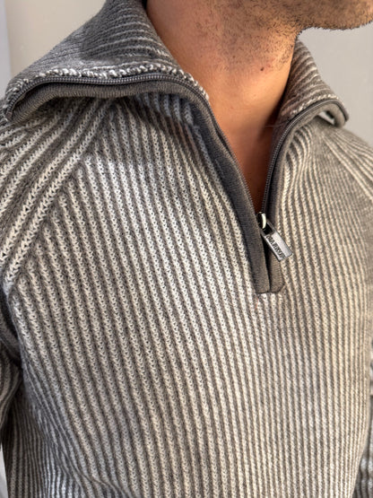 MAGLIA COSTINE CON COLLETTO E ZIP