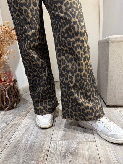 PANTALONE PALAZZO ANIMALIER