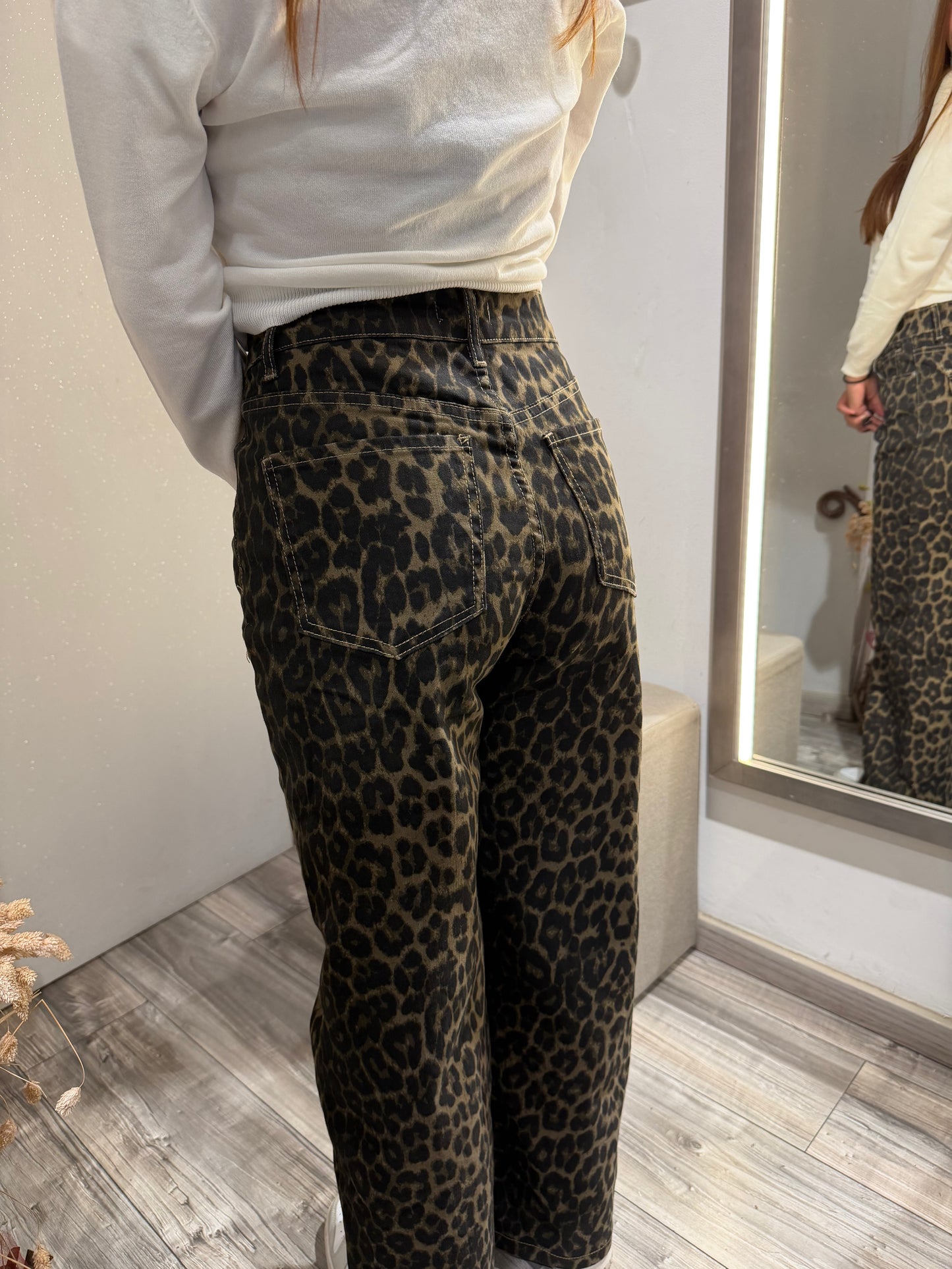 PANTALONE PALAZZO ANIMALIER