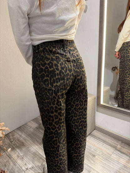 PANTALONE PALAZZO ANIMALIER