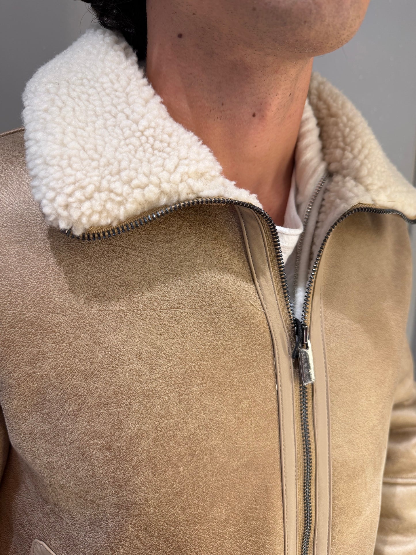 ECOMONTONE AVIATORE IMBOTTITO BEIGE