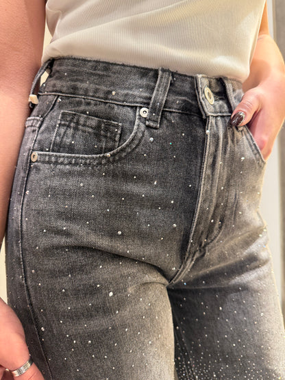 JEANS STELLA STRASS WIDE LEG