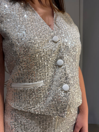 COMPLETO PAILETTES ARGENTO