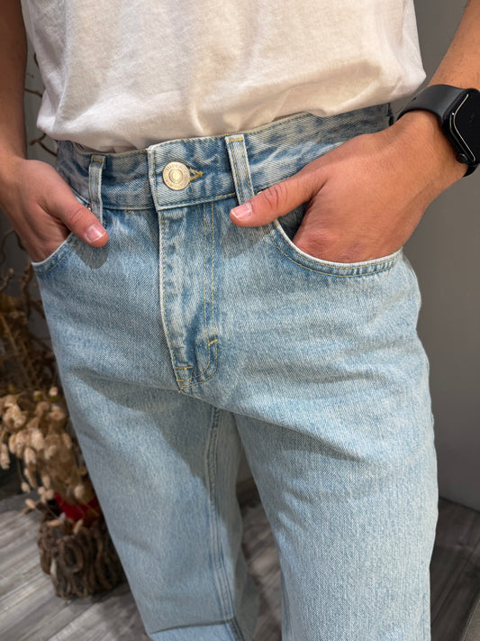 JEANS REGULAR FIT AZZURRO