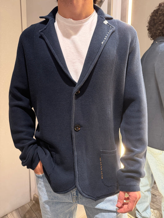 BLAZER PUNTO PIQUET BLU