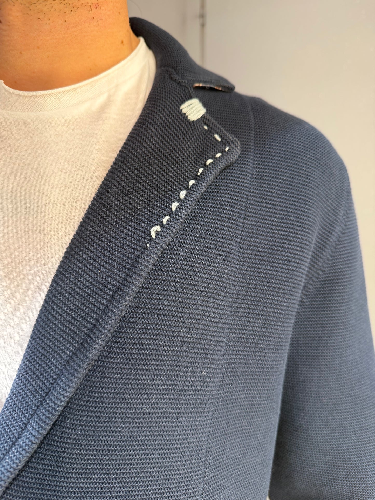 BLAZER PUNTO PIQUET BLU