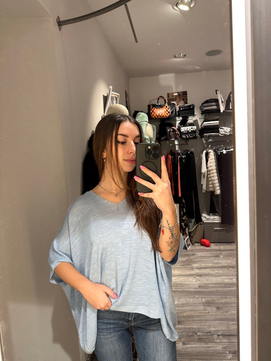 MAGLIA SCOLLO V MANICA 3/4
