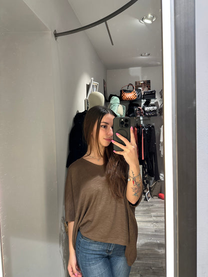 MAGLIA SCOLLO V MANICA 3/4