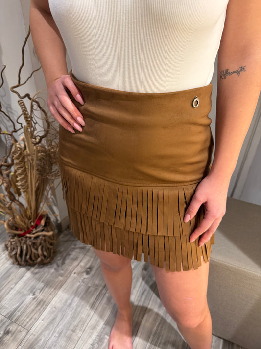 GONNA IN SUEDE CON FRANGE