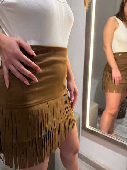 GONNA IN SUEDE CON FRANGE