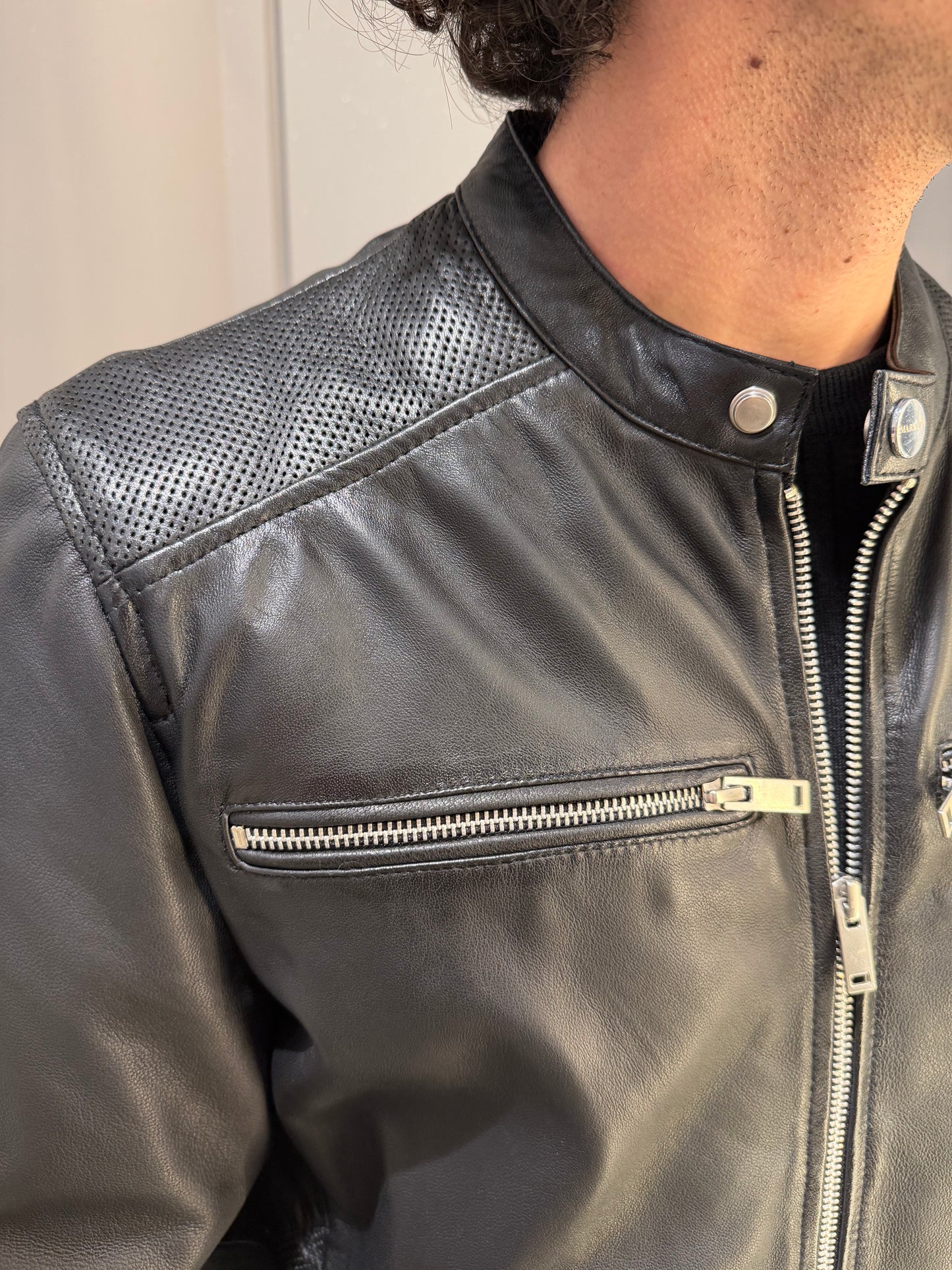 BIKER VERA PELLE COREANA