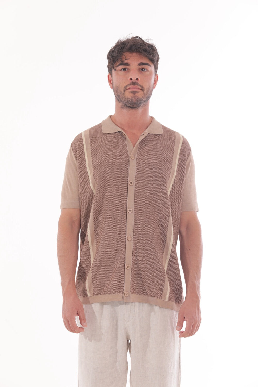 CAMICIA IN MAGLIA CON TEXTURE