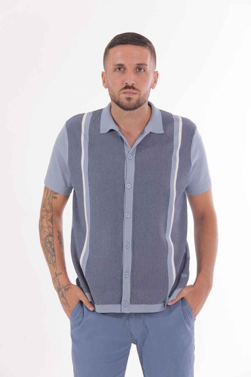 CAMICIA IN MAGLIA CON TEXTURE