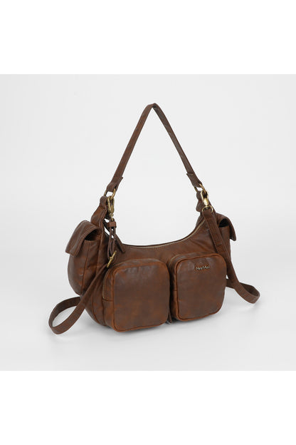 BORSA A SPALLA CON TASCHE MORO