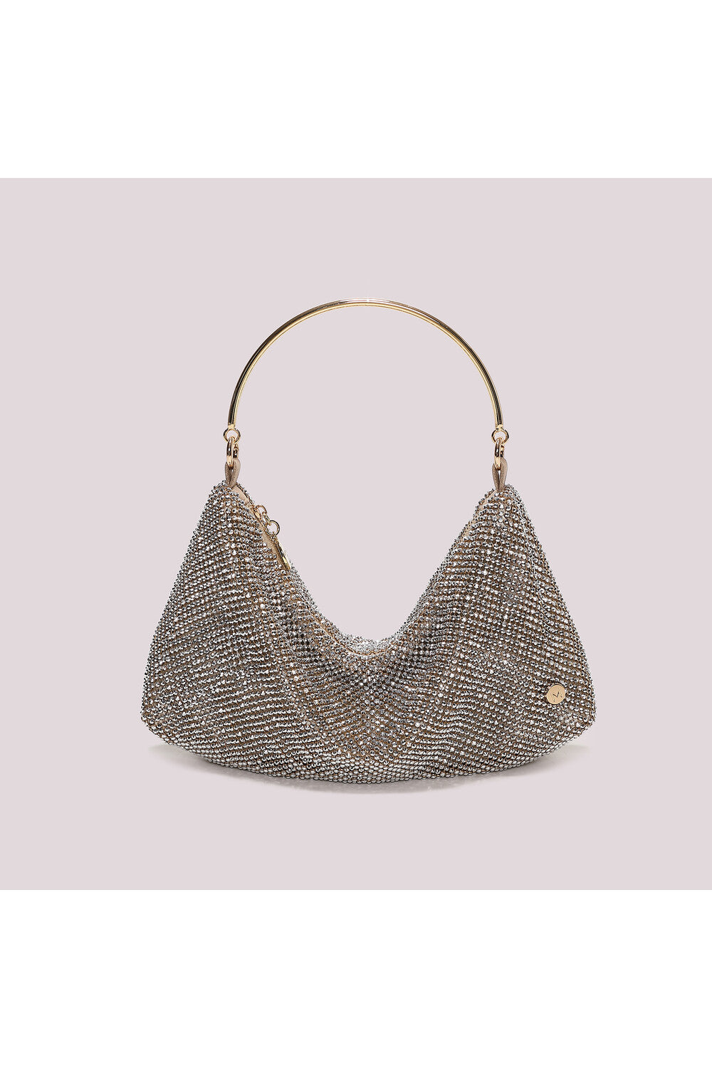 BORSA MORBIDA IN RETE DI STRASS ORO