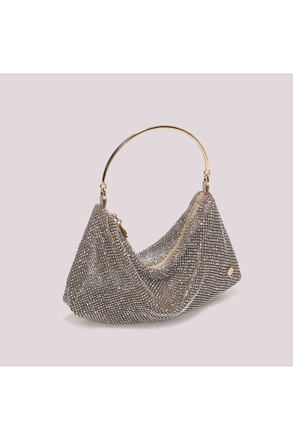 BORSA MORBIDA IN RETE DI STRASS ORO