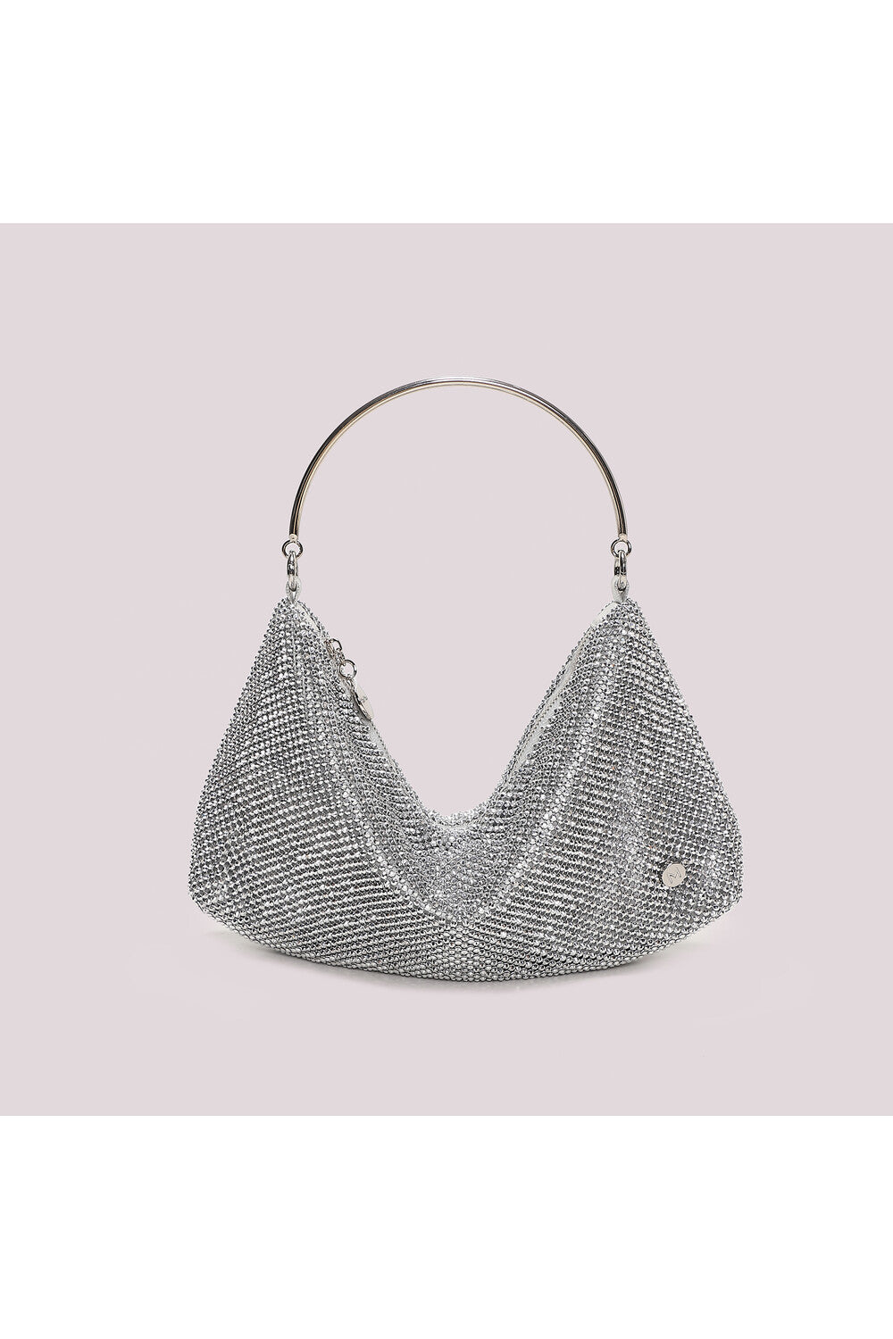 BORSA MORBIDA IN RETE DI STRASS ARGENTO