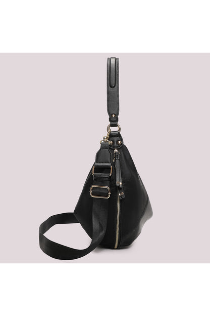 BORSA A SPALLA IN NYLON NERA