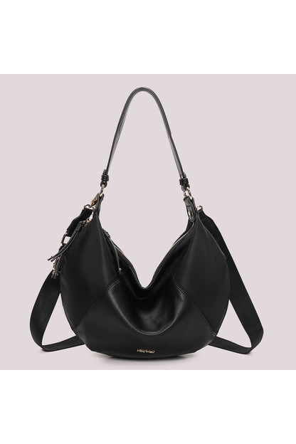 BORSA A SPALLA IN NYLON NERA