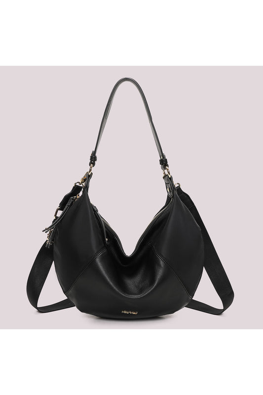 BORSA A SPALLA IN NYLON NERA