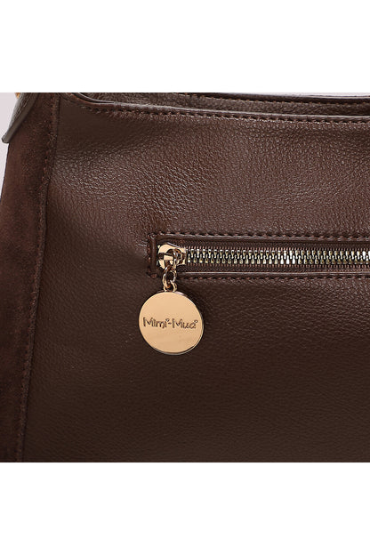 BORSA A TRACOLLA CON BORCHIE E FRANGE