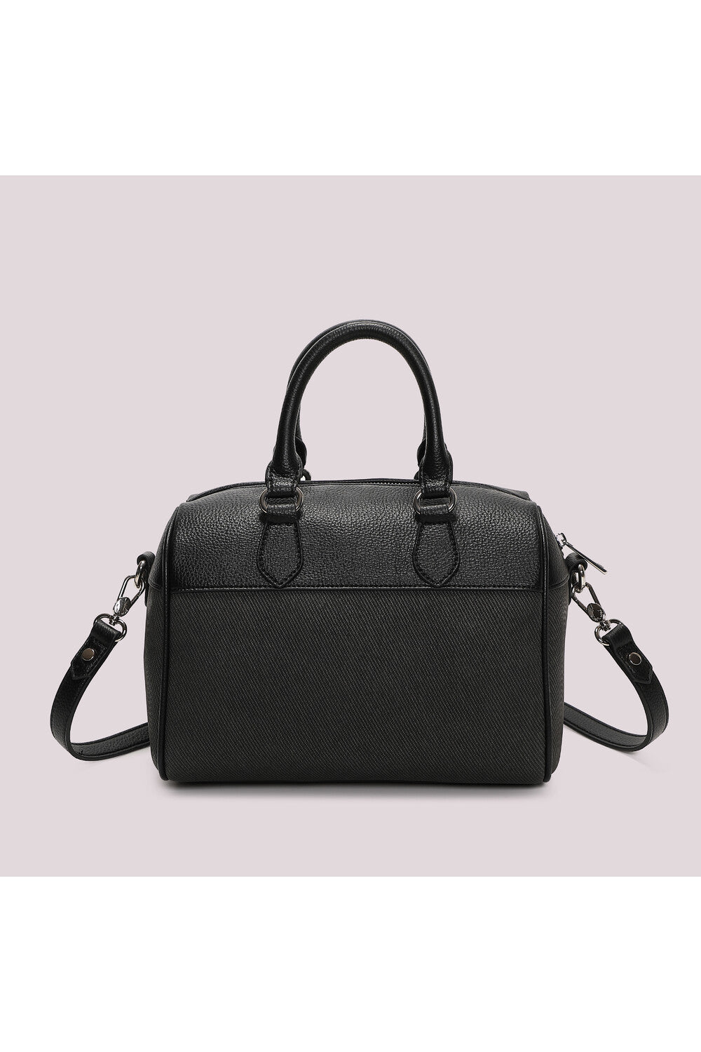 BORSA BAULETTO CON CHARM E CUORE NERO